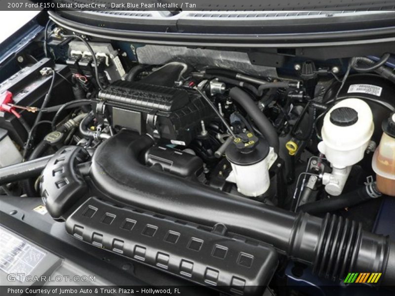 Dark Blue Pearl Metallic / Tan 2007 Ford F150 Lariat SuperCrew