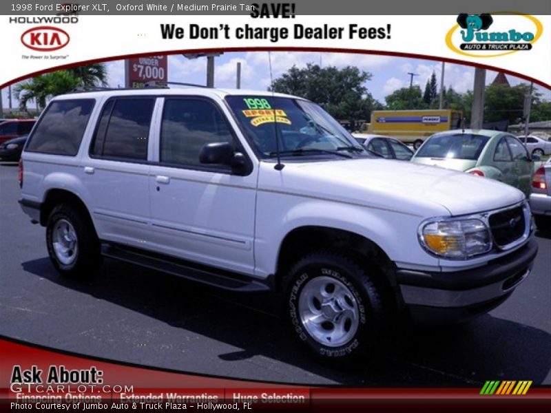 Oxford White / Medium Prairie Tan 1998 Ford Explorer XLT