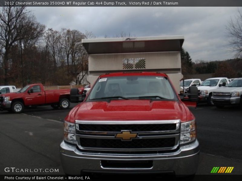 Victory Red / Dark Titanium 2012 Chevrolet Silverado 3500HD WT Regular Cab 4x4 Dump Truck