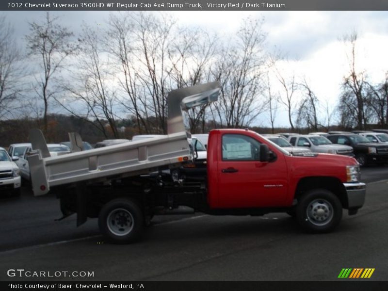Victory Red / Dark Titanium 2012 Chevrolet Silverado 3500HD WT Regular Cab 4x4 Dump Truck