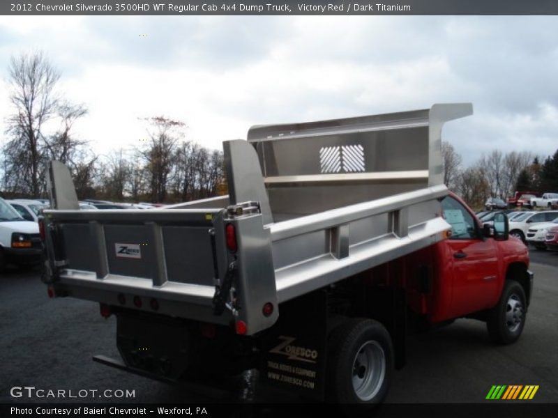 Victory Red / Dark Titanium 2012 Chevrolet Silverado 3500HD WT Regular Cab 4x4 Dump Truck