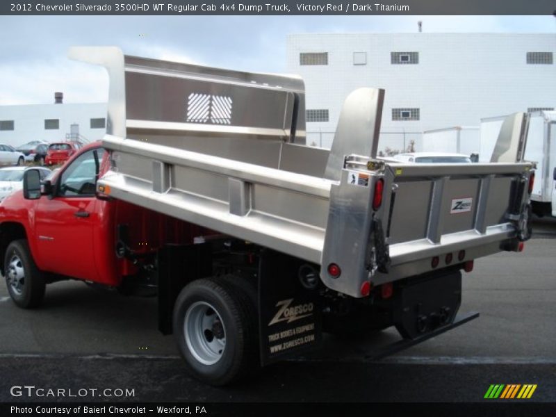 Victory Red / Dark Titanium 2012 Chevrolet Silverado 3500HD WT Regular Cab 4x4 Dump Truck