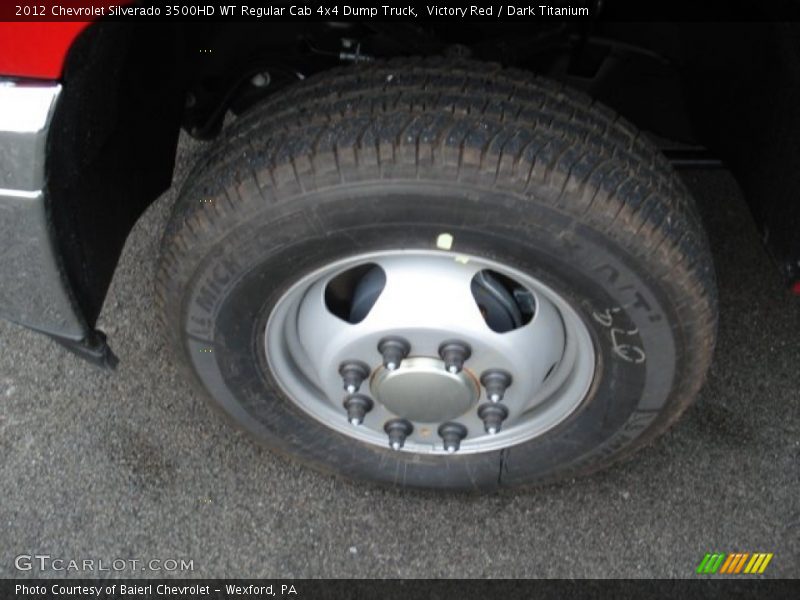Victory Red / Dark Titanium 2012 Chevrolet Silverado 3500HD WT Regular Cab 4x4 Dump Truck