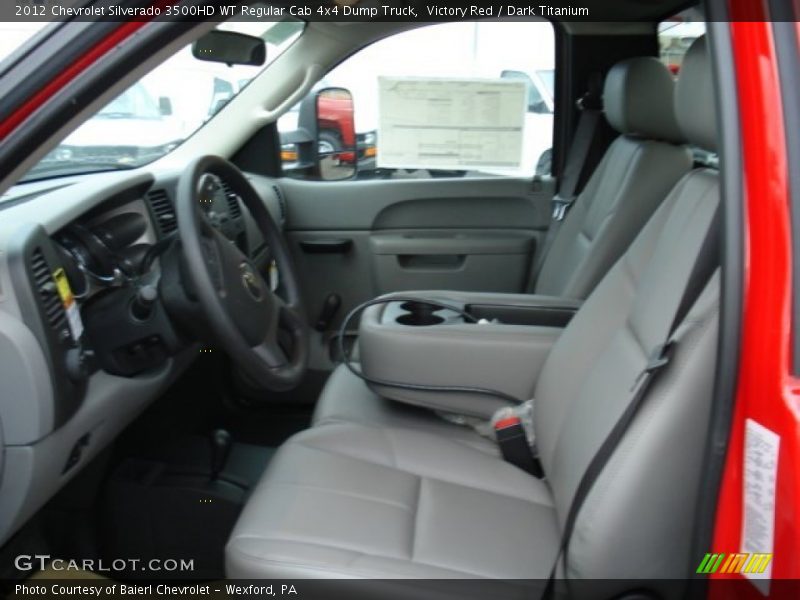 Victory Red / Dark Titanium 2012 Chevrolet Silverado 3500HD WT Regular Cab 4x4 Dump Truck