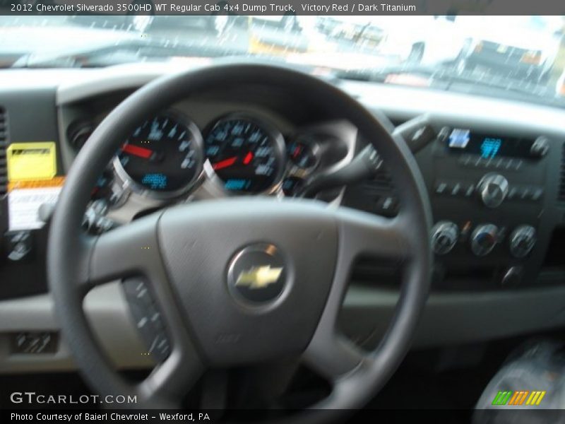 Victory Red / Dark Titanium 2012 Chevrolet Silverado 3500HD WT Regular Cab 4x4 Dump Truck
