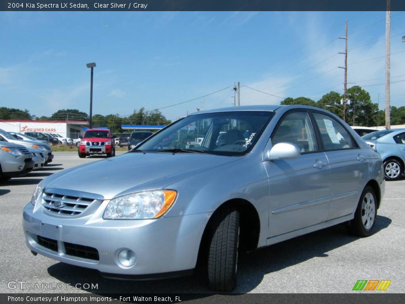 Clear Silver / Gray 2004 Kia Spectra LX Sedan