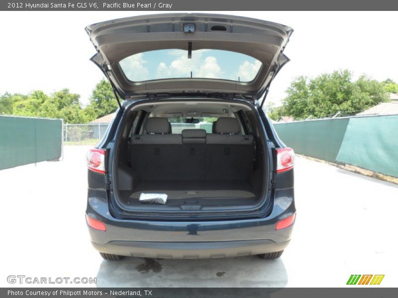 Pacific Blue Pearl / Gray 2012 Hyundai Santa Fe GLS V6