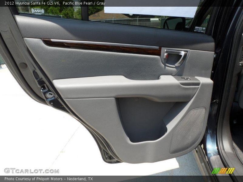 Pacific Blue Pearl / Gray 2012 Hyundai Santa Fe GLS V6