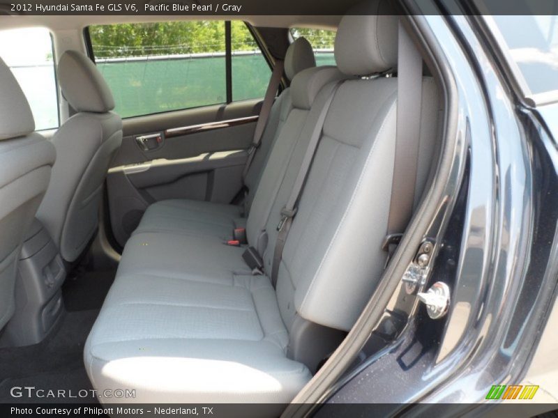 Pacific Blue Pearl / Gray 2012 Hyundai Santa Fe GLS V6