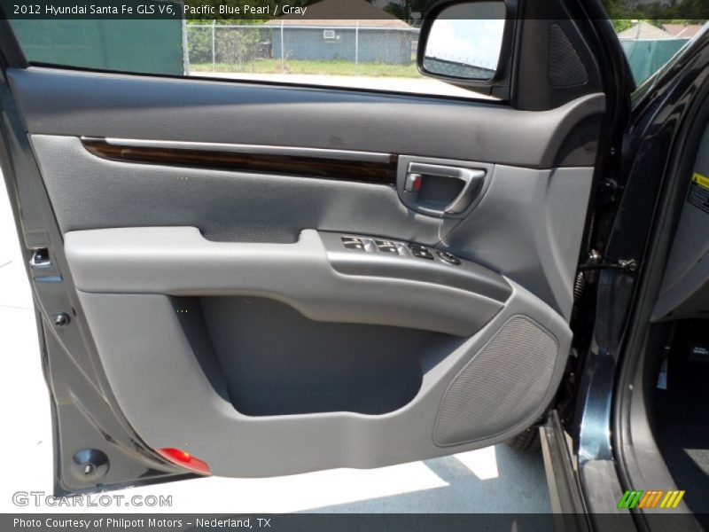 Pacific Blue Pearl / Gray 2012 Hyundai Santa Fe GLS V6