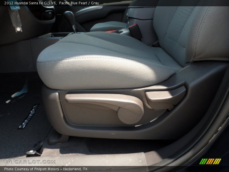 Pacific Blue Pearl / Gray 2012 Hyundai Santa Fe GLS V6