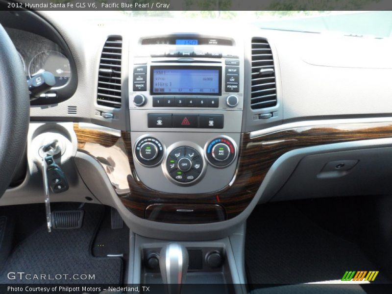 Pacific Blue Pearl / Gray 2012 Hyundai Santa Fe GLS V6