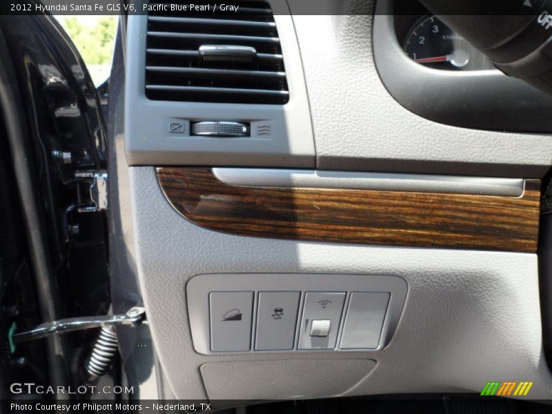 Pacific Blue Pearl / Gray 2012 Hyundai Santa Fe GLS V6