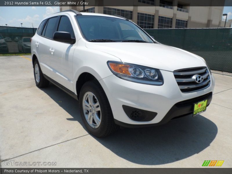 Glacier White / Gray 2012 Hyundai Santa Fe GLS