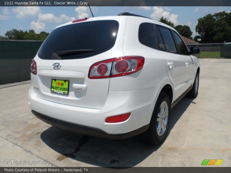 Glacier White / Gray 2012 Hyundai Santa Fe GLS