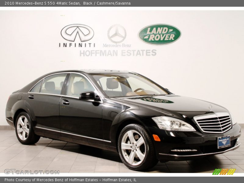 Black / Cashmere/Savanna 2010 Mercedes-Benz S 550 4Matic Sedan