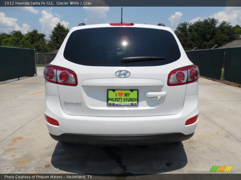 Glacier White / Gray 2012 Hyundai Santa Fe GLS