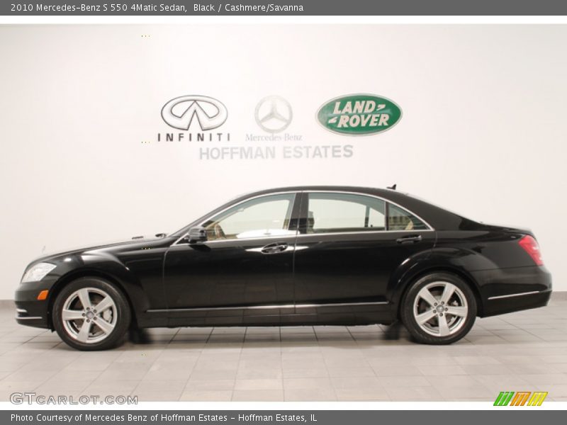 Black / Cashmere/Savanna 2010 Mercedes-Benz S 550 4Matic Sedan