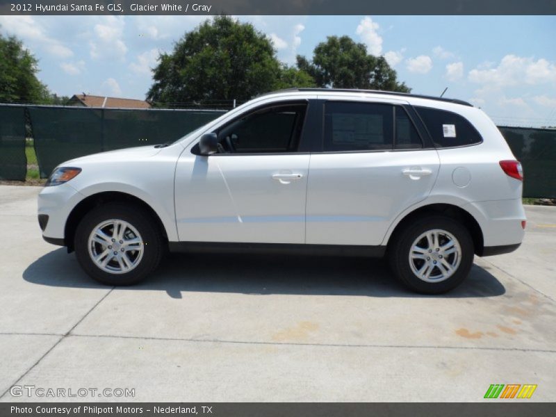 Glacier White / Gray 2012 Hyundai Santa Fe GLS