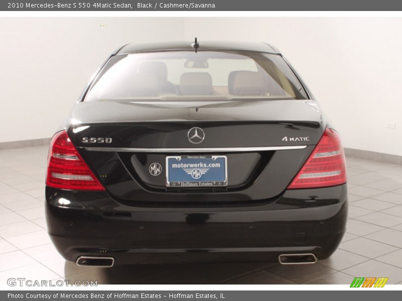 Black / Cashmere/Savanna 2010 Mercedes-Benz S 550 4Matic Sedan