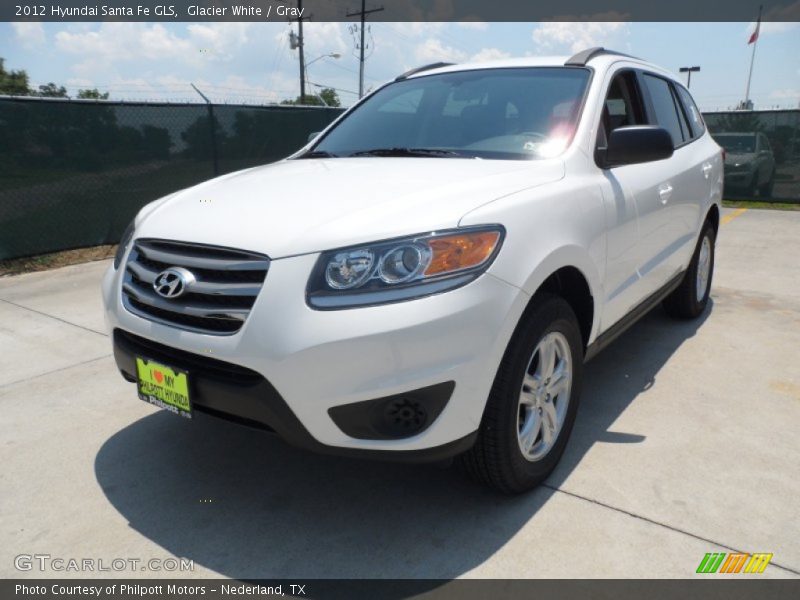 Glacier White / Gray 2012 Hyundai Santa Fe GLS