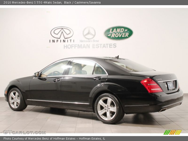 Black / Cashmere/Savanna 2010 Mercedes-Benz S 550 4Matic Sedan