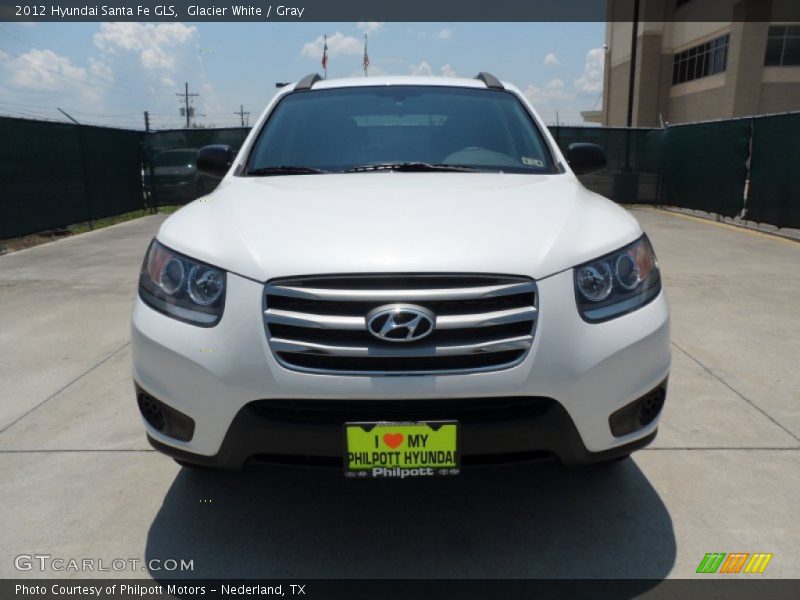 Glacier White / Gray 2012 Hyundai Santa Fe GLS