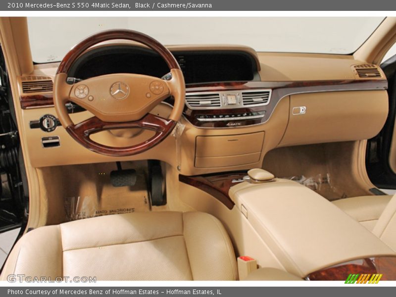 Black / Cashmere/Savanna 2010 Mercedes-Benz S 550 4Matic Sedan
