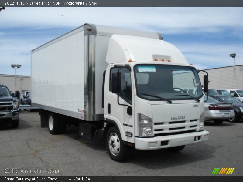 Arctic White / Gray 2012 Isuzu N Series Truck NQR