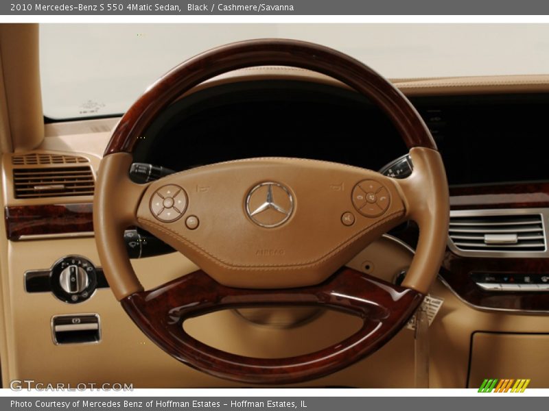 Black / Cashmere/Savanna 2010 Mercedes-Benz S 550 4Matic Sedan