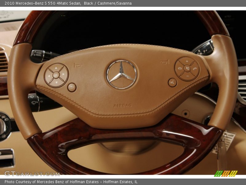 Black / Cashmere/Savanna 2010 Mercedes-Benz S 550 4Matic Sedan