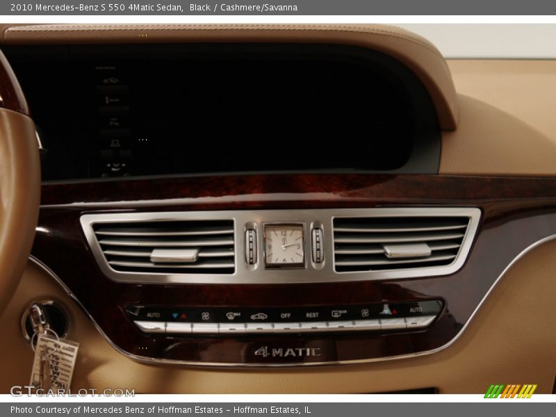 Black / Cashmere/Savanna 2010 Mercedes-Benz S 550 4Matic Sedan