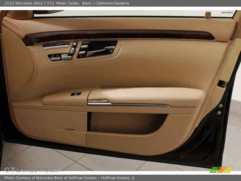 Black / Cashmere/Savanna 2010 Mercedes-Benz S 550 4Matic Sedan