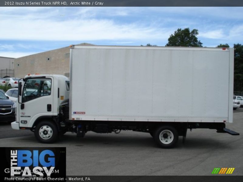 Arctic White / Gray 2012 Isuzu N Series Truck NPR HD