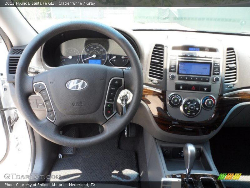 Glacier White / Gray 2012 Hyundai Santa Fe GLS