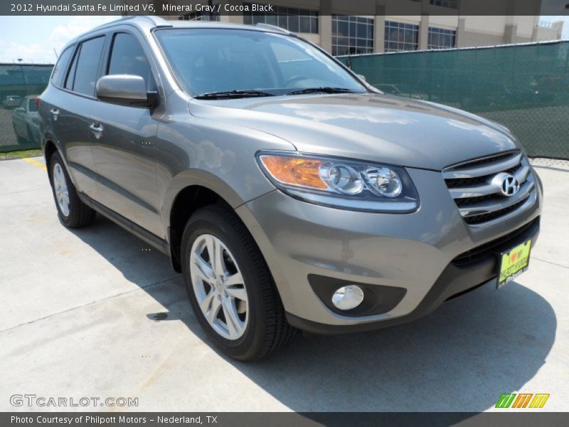 Mineral Gray / Cocoa Black 2012 Hyundai Santa Fe Limited V6