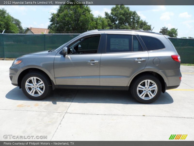 Mineral Gray / Cocoa Black 2012 Hyundai Santa Fe Limited V6