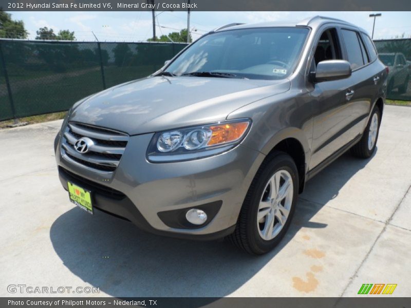 Mineral Gray / Cocoa Black 2012 Hyundai Santa Fe Limited V6