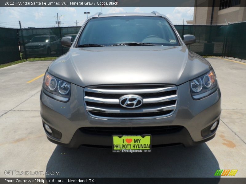 Mineral Gray / Cocoa Black 2012 Hyundai Santa Fe Limited V6