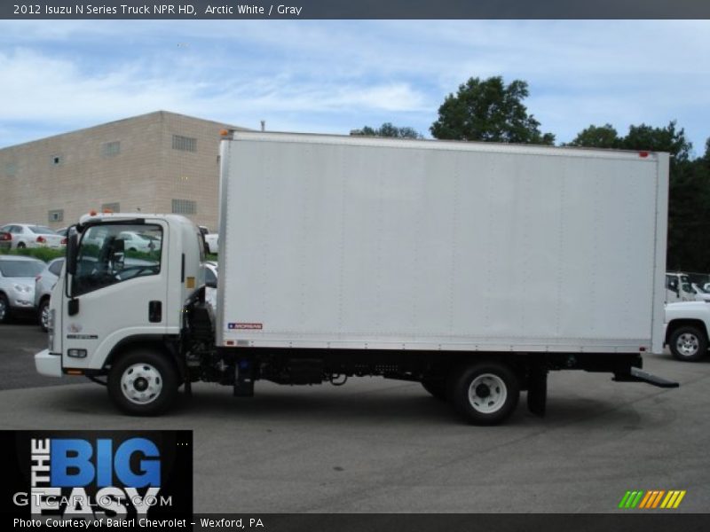 Arctic White / Gray 2012 Isuzu N Series Truck NPR HD