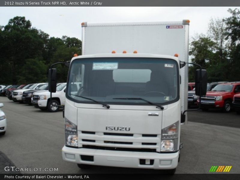 Arctic White / Gray 2012 Isuzu N Series Truck NPR HD