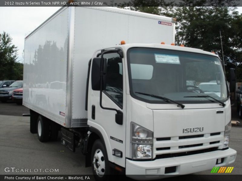 Arctic White / Gray 2012 Isuzu N Series Truck NPR HD