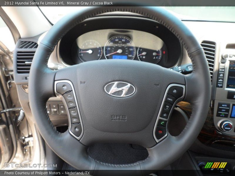Mineral Gray / Cocoa Black 2012 Hyundai Santa Fe Limited V6