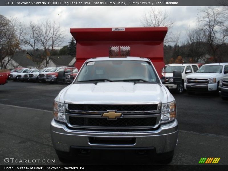 Summit White / Dark Titanium 2011 Chevrolet Silverado 3500HD Regular Cab 4x4 Chassis Dump Truck