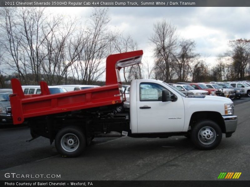 Summit White / Dark Titanium 2011 Chevrolet Silverado 3500HD Regular Cab 4x4 Chassis Dump Truck