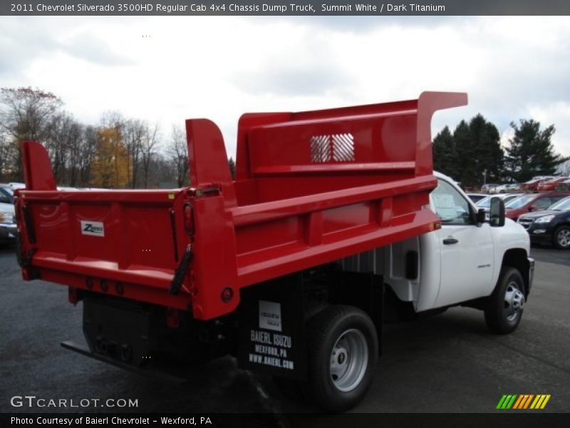 Summit White / Dark Titanium 2011 Chevrolet Silverado 3500HD Regular Cab 4x4 Chassis Dump Truck