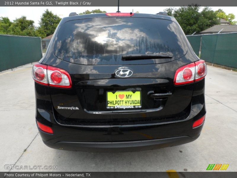 Twilight Black / Gray 2012 Hyundai Santa Fe GLS
