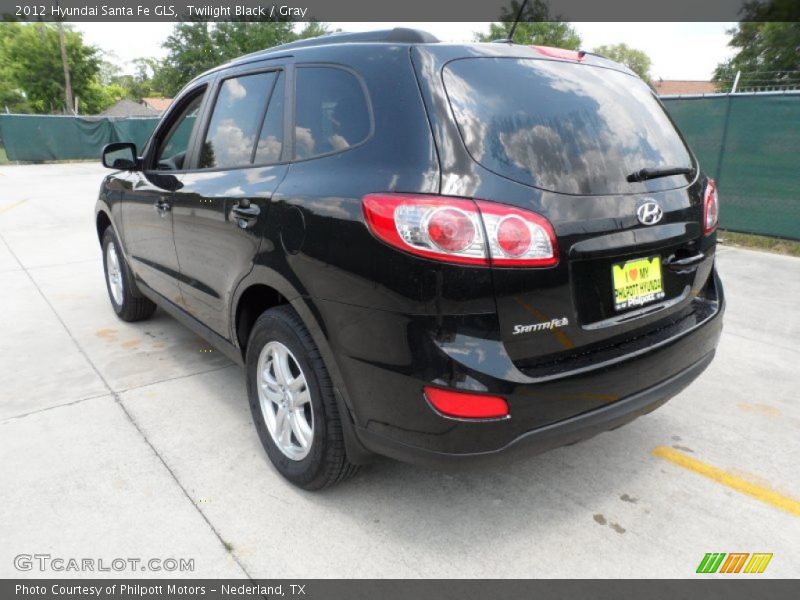 Twilight Black / Gray 2012 Hyundai Santa Fe GLS