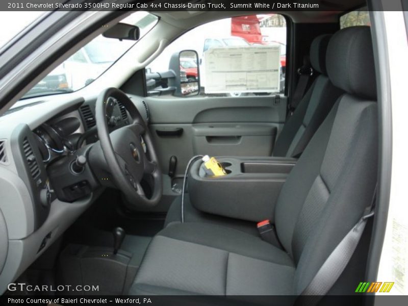 Summit White / Dark Titanium 2011 Chevrolet Silverado 3500HD Regular Cab 4x4 Chassis Dump Truck