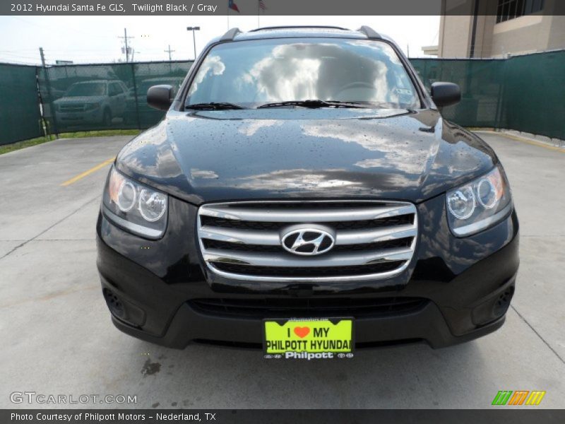 Twilight Black / Gray 2012 Hyundai Santa Fe GLS